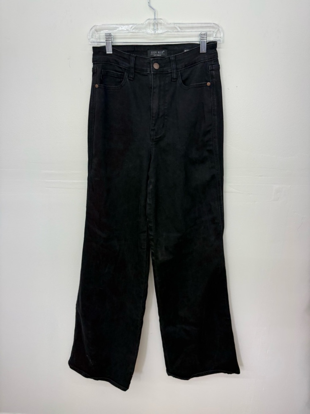Judy Blue Black Denim Wide Leg Jeans Y13